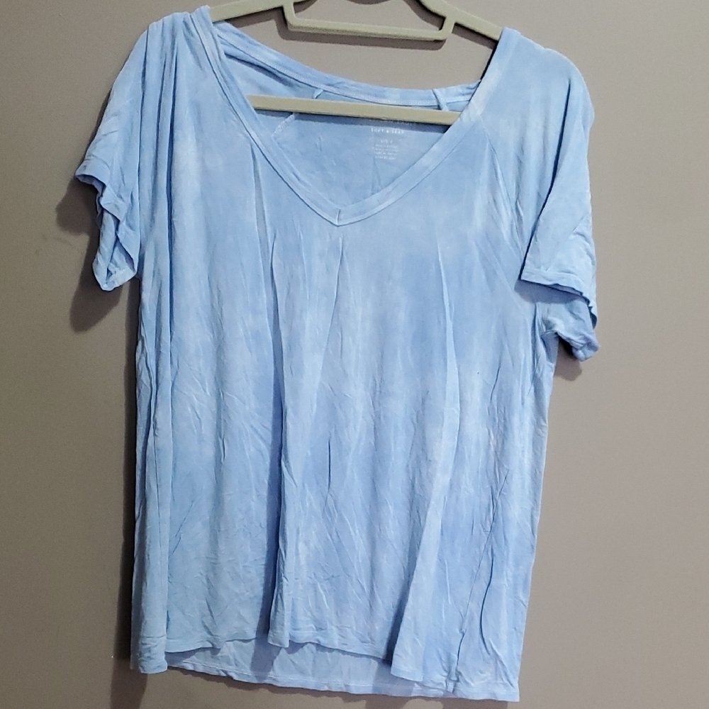 American Eagle Light Blue Women's Top Size Large